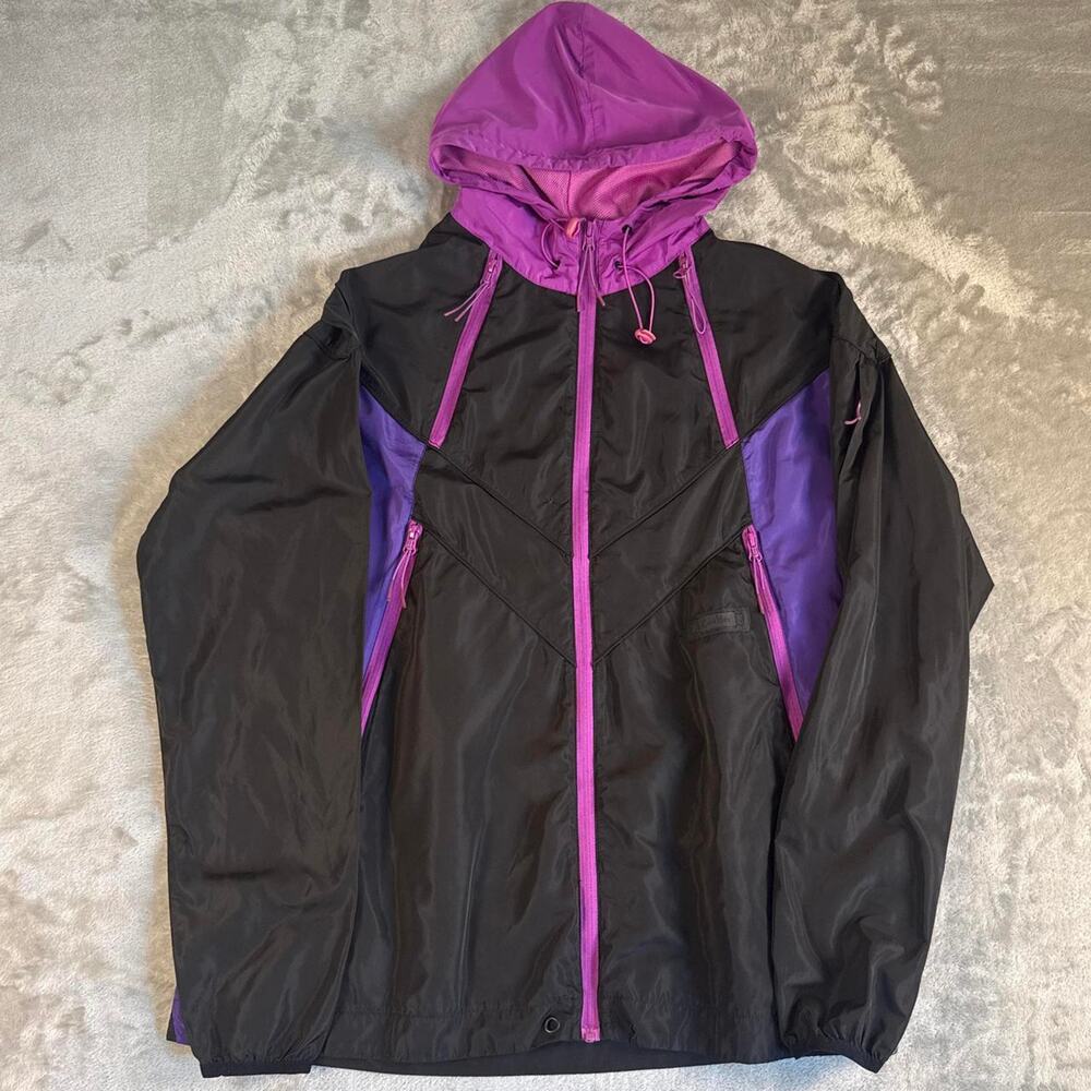 Cookies Colorblock Windbreaker Jacket Black Purple Pink Hooded XL